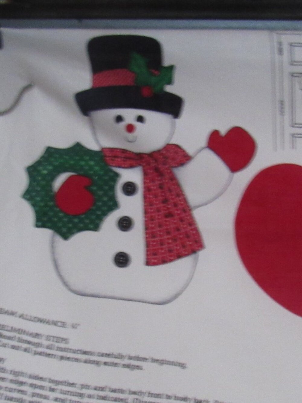 VIP Cranston Jack Frost the Snowman Cut Out and Sew Pattern Panel, Pillow,  Z226